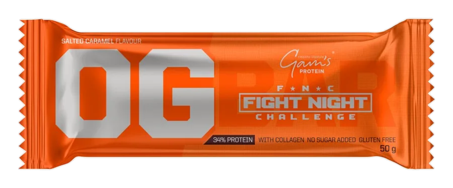 Gam's Fight Night Challenge Baton proteic Caramel sărat 50 g