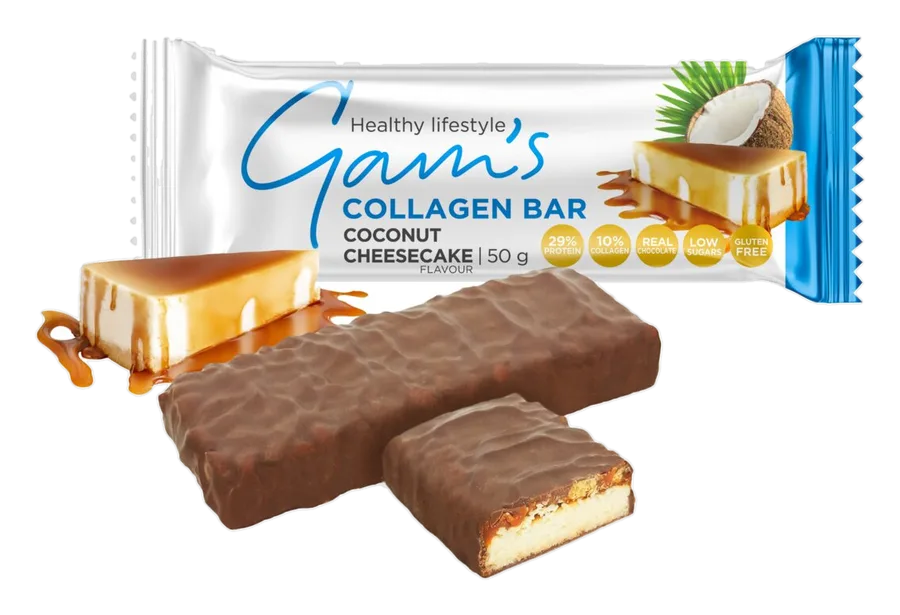 Gam's Baton cu colagen Cheesecake cu cocos 50 g