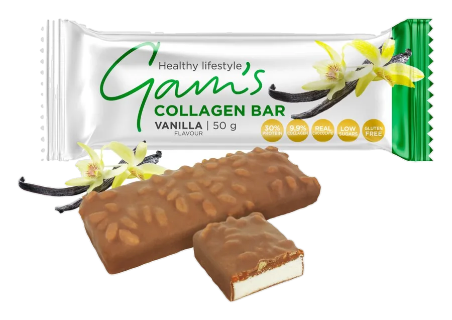 Gam's Baton cu colagen Vanilie 50 g