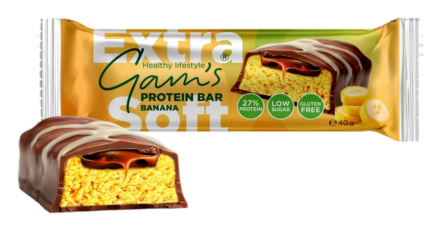 Gam's Baton proteic Extra-Soft Banană 40 g