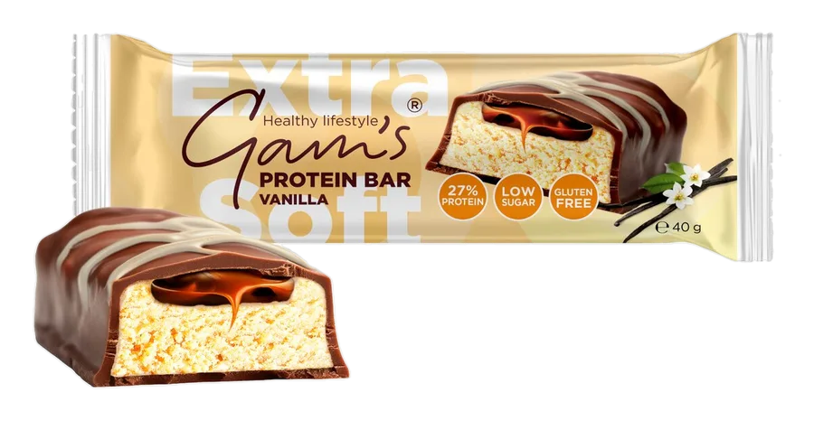 Gam's Baton proteic Extra-Soft Vanilie 40 g