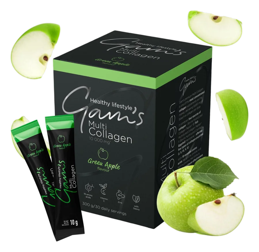 Gam's MultiCollagen Măr Verde 300 g