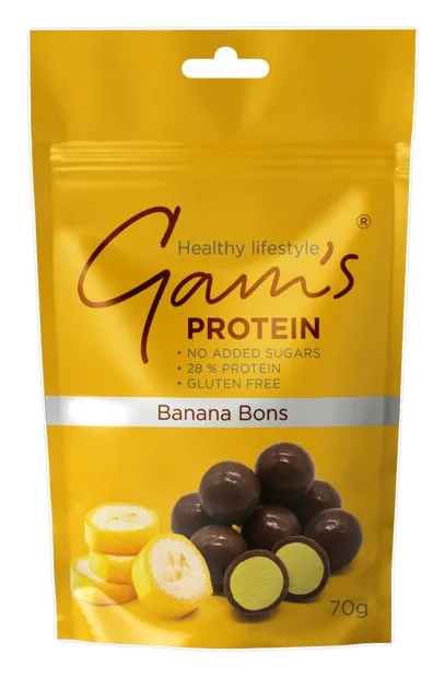 Gam's Bomboane proteice Banană 70 g