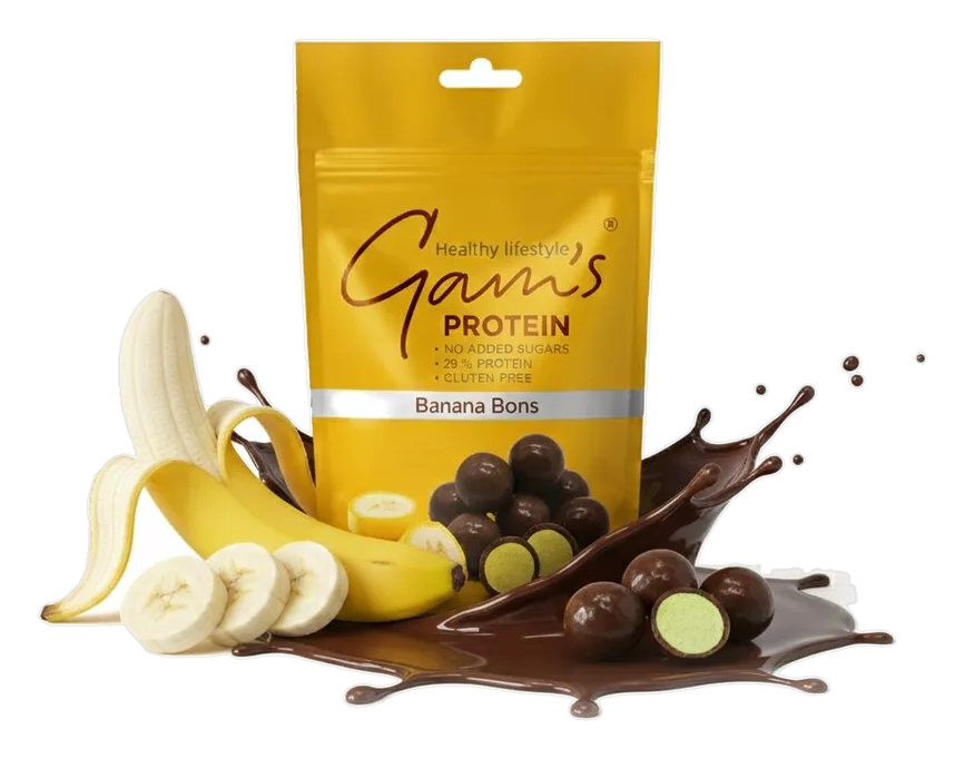 Gam's Bomboane proteice Banană 70 g