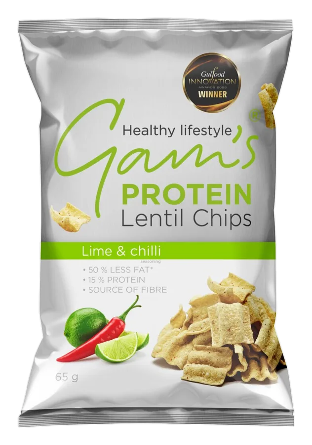Gam's Chipsuri proteice din linte Chili și lime 65 g