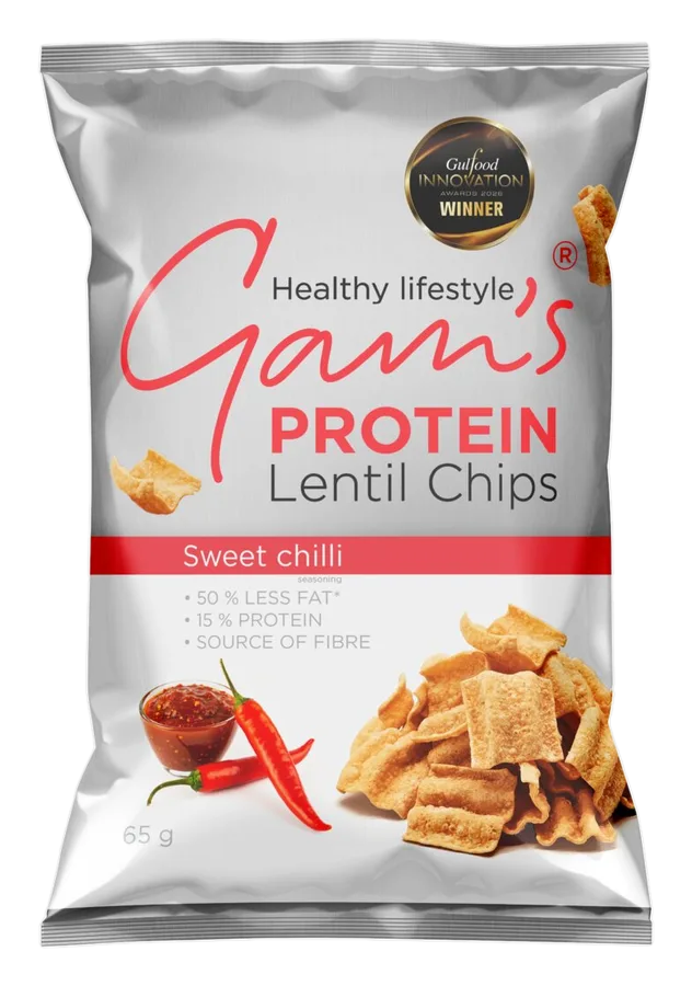 Gam's Chipsuri proteice din linte Chili dulce-picant 65 g