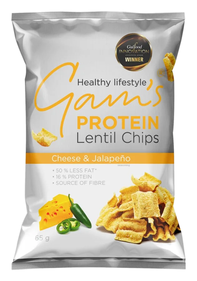 Gam's Chipsuri proteice din linte Brânză și jalapeño 65 g