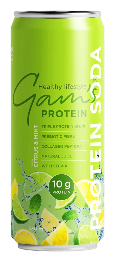 Gam's Protein Soda Lămâie 330 ml