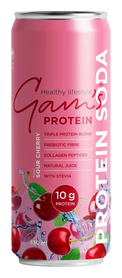 Gam's Protein Soda Vișine 330 ml