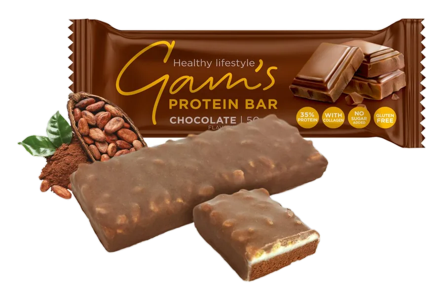 Gam's Baton proteic Core Ciocolată 50 g
