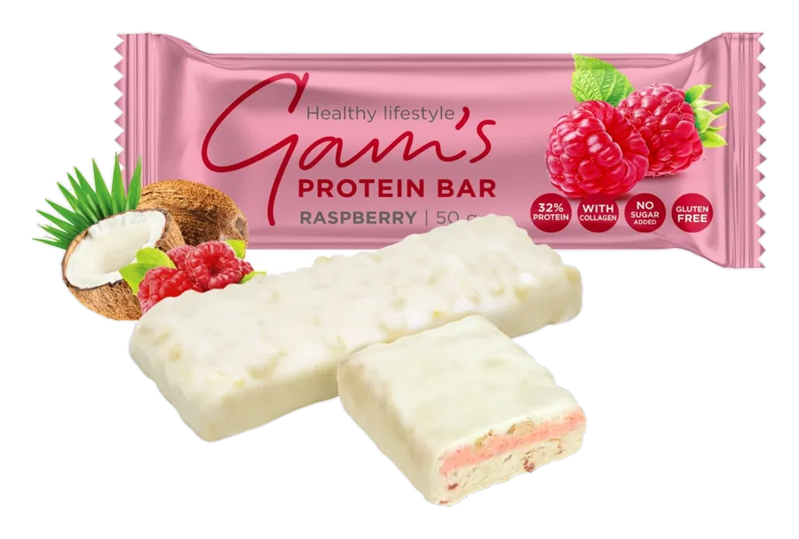 Gam's Baton proteic Core Zmeură 50 g