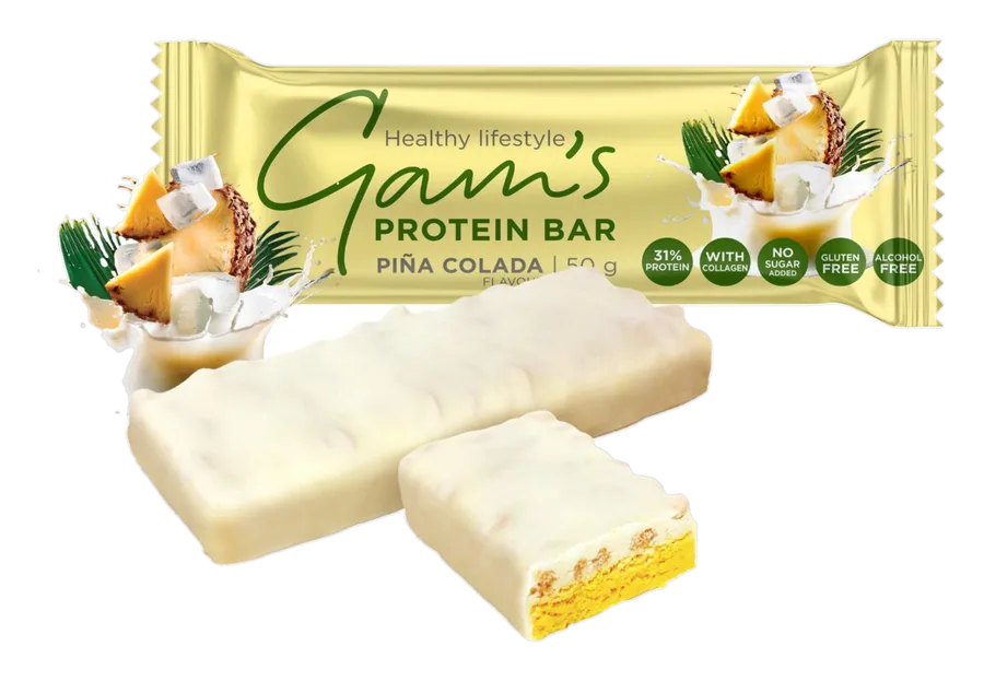 Gam's Baton proteic Splash Piña Colada 50 g