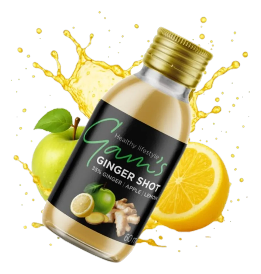 Gam's Ginger Shot Măr, lămâie 60 ml